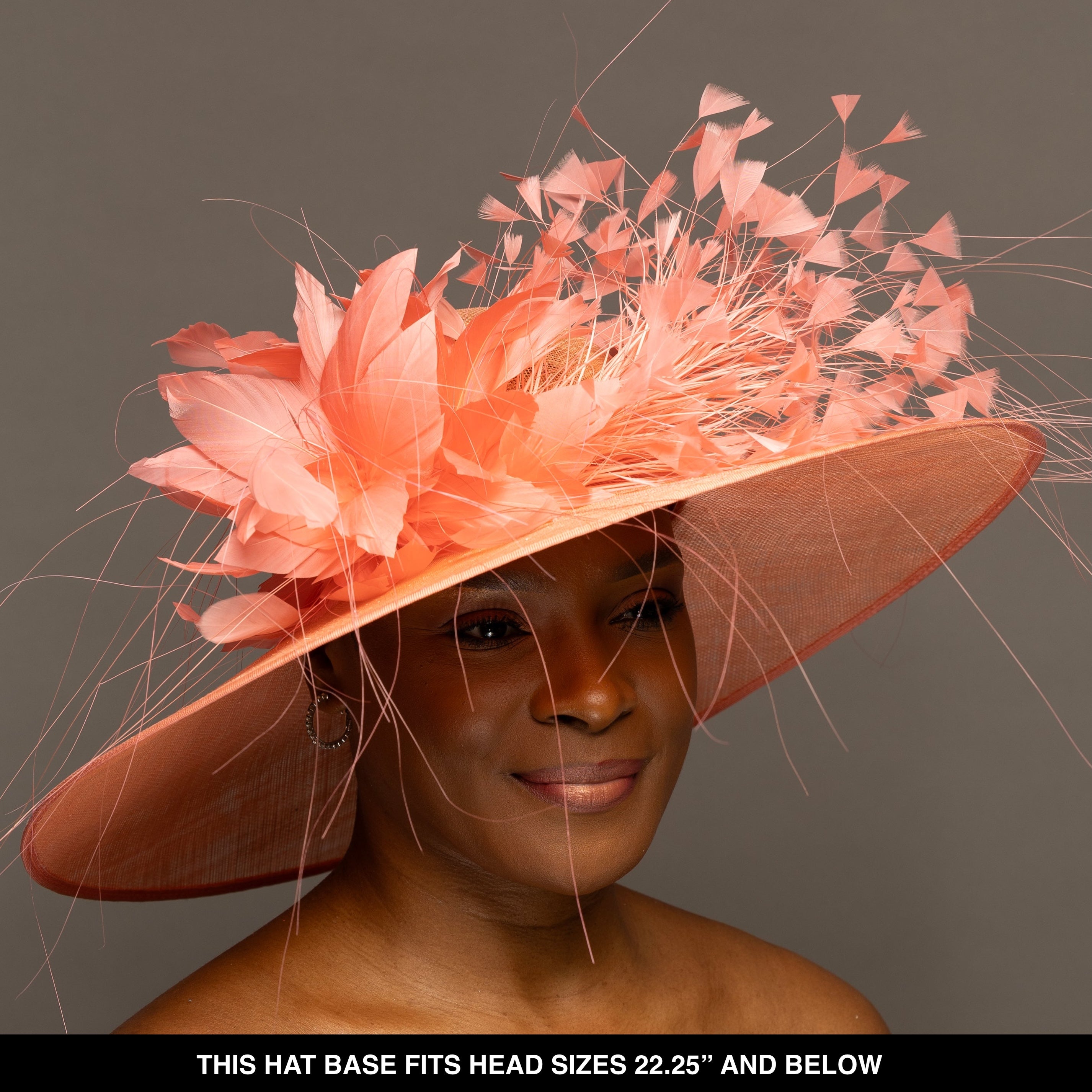 Vintage  Sonni San Francisco Peach Floral Fascinator Hat for Women~20th Century 1950 main image 4