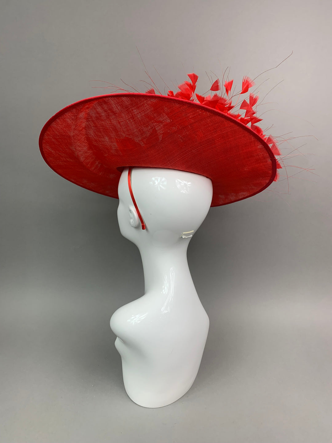 THG7439 - Tomato Red & Red Fascinator