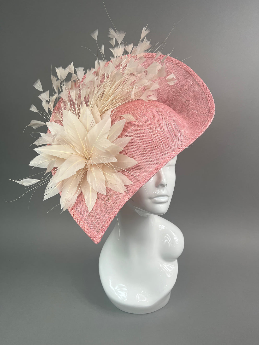 THG7441 - Ivory & Pink Fascinator