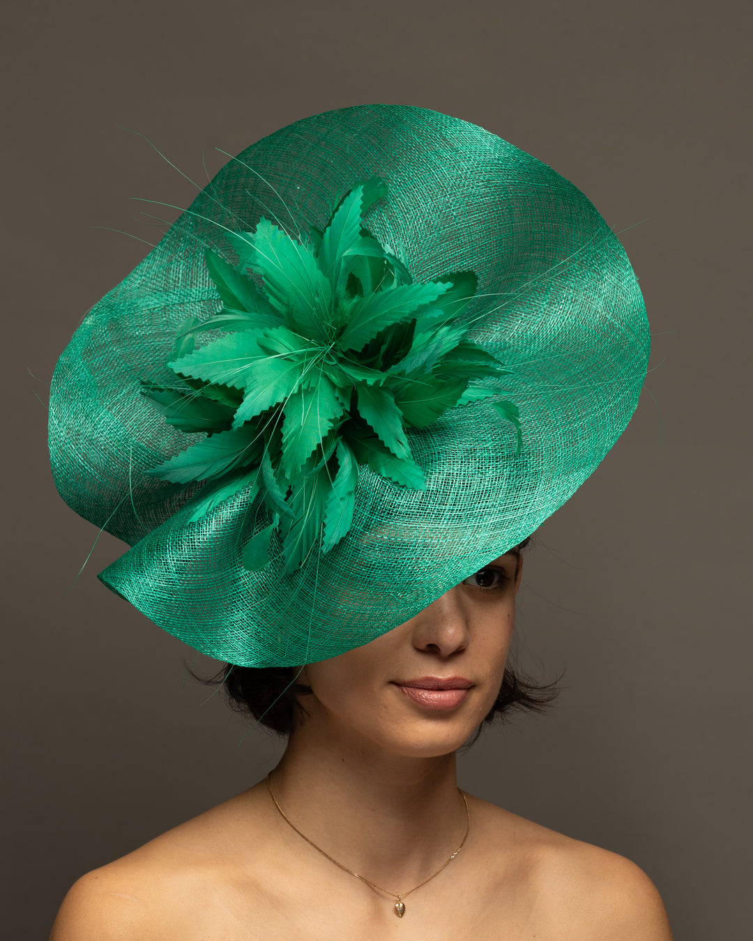 Belle Blush Fascinator Derby Hat with Flower Bouquet