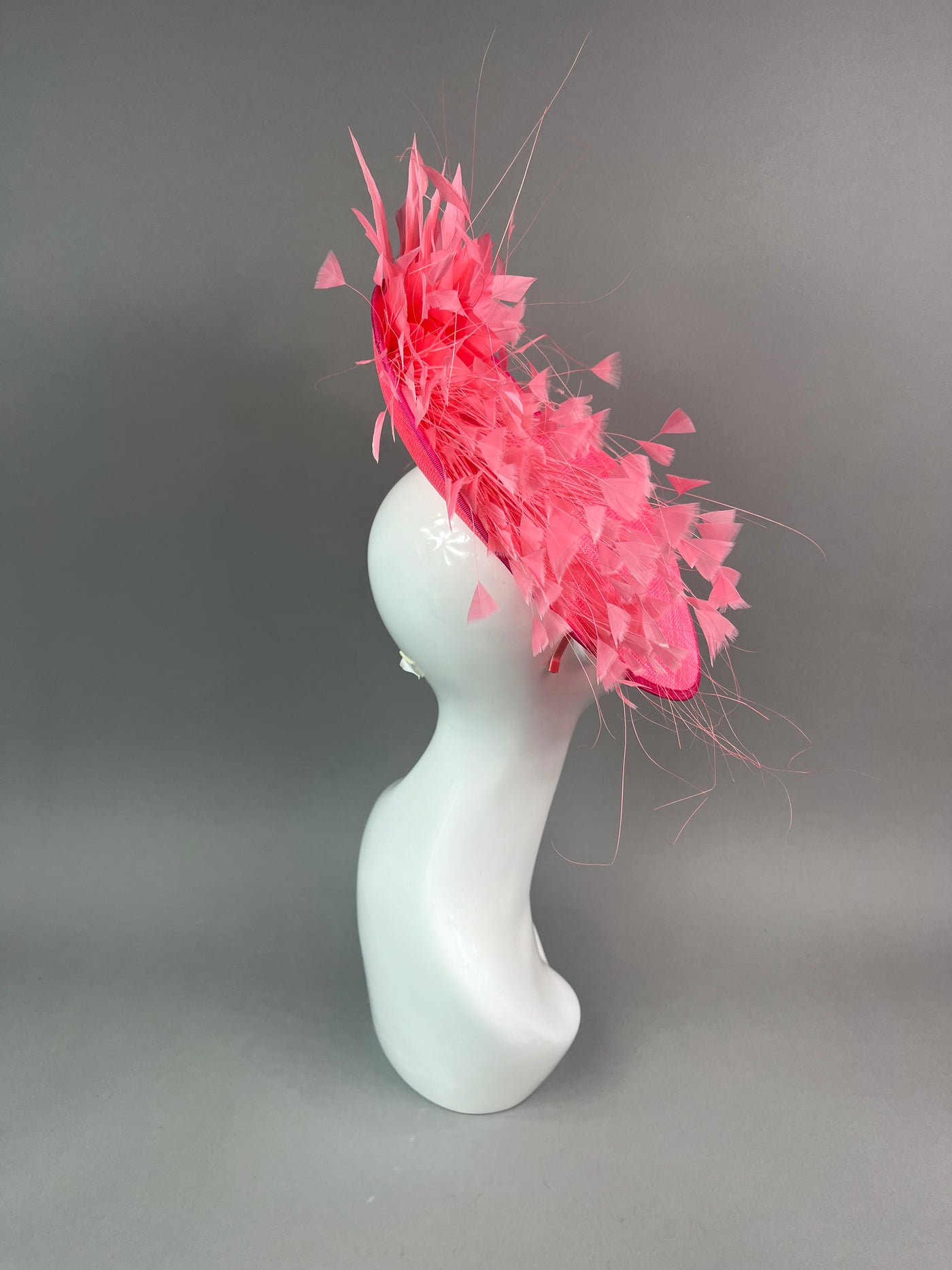 THG7487 - Neon Pink & Coral Fascinator