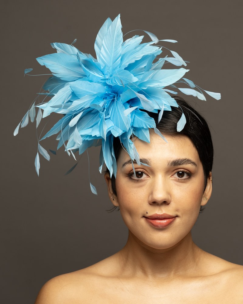 Bright Aqua Blue feather