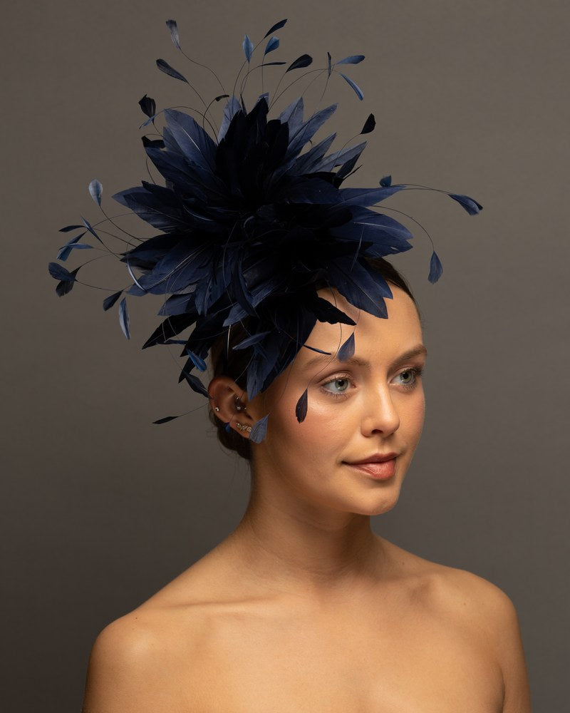 Navy Blue feather